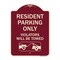 Signmission Parking Reserved Towing Resident Parking Violators Will Towed Alum Sign, 24" x 18", BU-1824-23375 A-DES-BU-1824-23375 - alternate 1